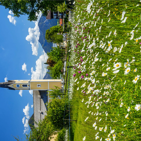 Flower meadow in front of the church St. Sixtus 1000 Jigsaw Puzzle 3D Modell