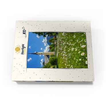 Flower meadow in front of the church St. Sixtus 100 Jigsaw Puzzle box view1