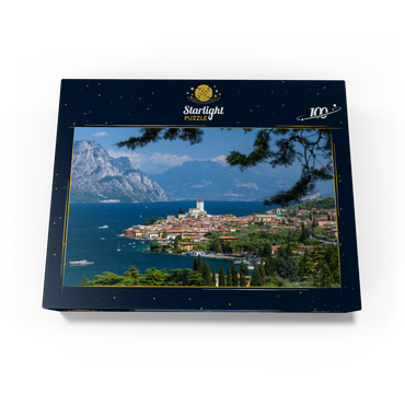 View to Malcesine at Lake Garda with the Scaligerburg (14/15 c.), province Verona, Veneto, Italy 100 Jigsaw Puzzle box view1
