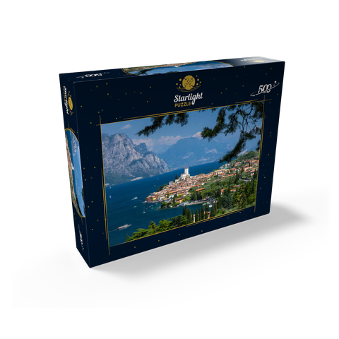 View to Malcesine at Lake Garda with the Scaligerburg (14/15 c.), province Verona, Veneto, Italy 500 Jigsaw Puzzle box view1
