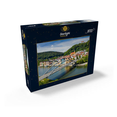 Bridge over the Altmühl in Riedenburg with Rosenstein Castle on the Altmühl Cycle Path 1000 Jigsaw Puzzle box view1