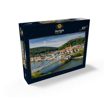 Bridge over the Altmühl in Riedenburg with Rosenstein Castle on the Altmühl Cycle Path 100 Jigsaw Puzzle box view1