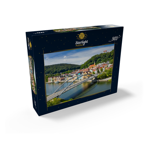 Bridge over the Altmühl in Riedenburg with Rosenstein Castle on the Altmühl Cycle Path 500 Jigsaw Puzzle box view1