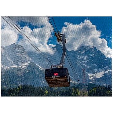 puzzleplate Cable car to the Zugspitze (2962m), Garmisch-Partenkirchen 1000 Jigsaw Puzzle