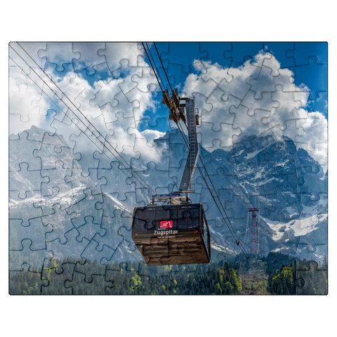 puzzleplate Cable car to the Zugspitze (2962m), Garmisch-Partenkirchen 100 Jigsaw Puzzle