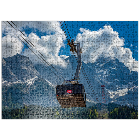 puzzleplate Cable car to the Zugspitze (2962m), Garmisch-Partenkirchen 500 Jigsaw Puzzle