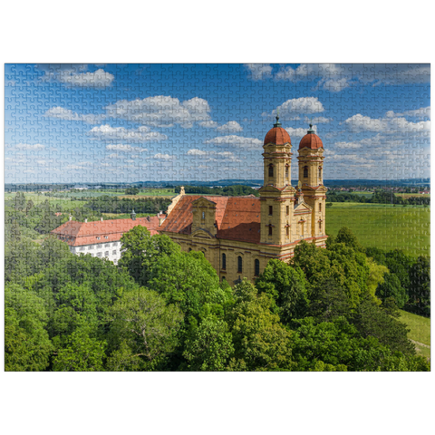 puzzleplate Pilgrimage church Schönenberg near Ellwangen 1000 Jigsaw Puzzle