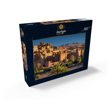 Morning atmosphere at the clay village of Ait Ben Haddou, High Atlas Mountains 500 Jigsaw Puzzle box view1