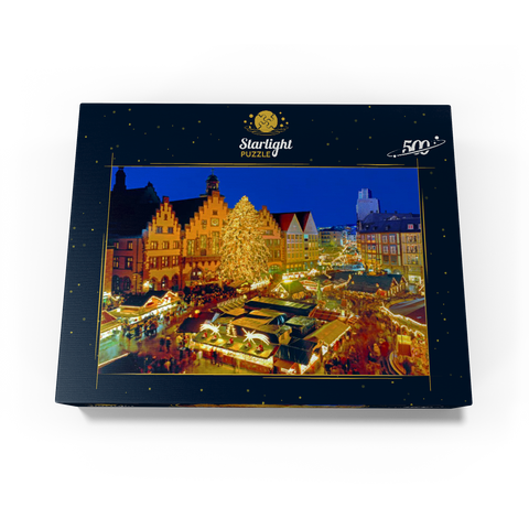 Christmas market on the Römerberg, Frankfurt am Main 500 Jigsaw Puzzle box view1