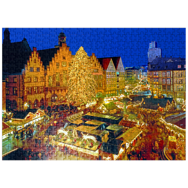 puzzleplate Christmas market on the Römerberg, Frankfurt am Main 500 Jigsaw Puzzle