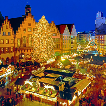 Christmas market on the Römerberg, Frankfurt am Main 500 Jigsaw Puzzle 3D Modell