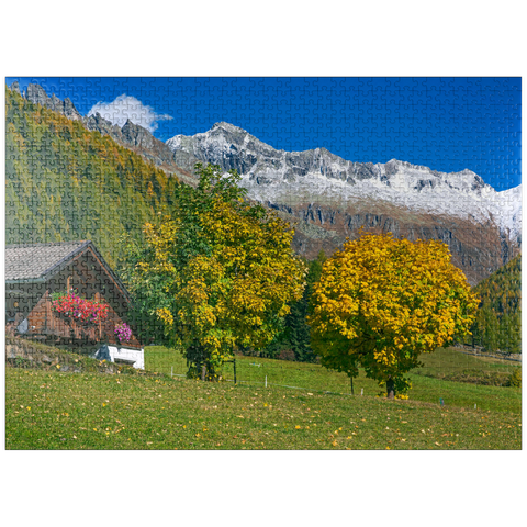 puzzleplate Farmhouse near Kasern, Ahrntal, Trentino-South Tyrol 1000 Jigsaw Puzzle