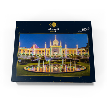 Moorish palace in the evening in the amusement park 100 Jigsaw Puzzle box view1