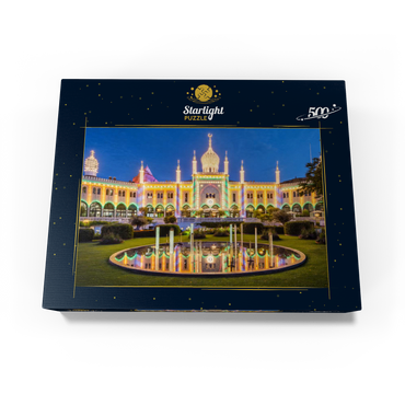Moorish palace in the evening in the amusement park 500 Jigsaw Puzzle box view1