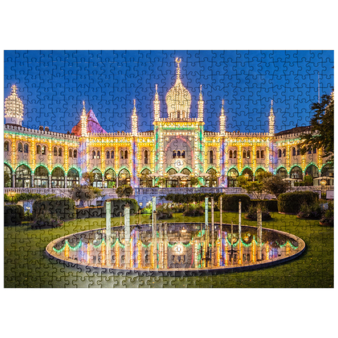 puzzleplate Moorish palace in the evening in the amusement park 500 Jigsaw Puzzle