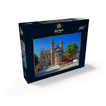 St. Servatius Basilica at Vrijthof with horse carriage, Maastricht 1000 Jigsaw Puzzle box view1