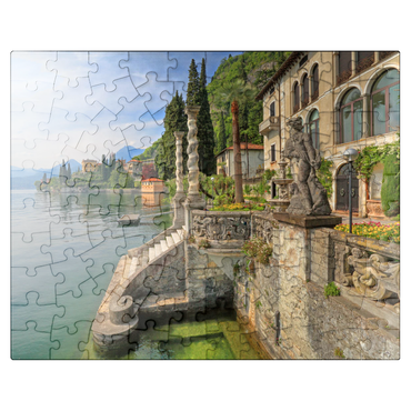 puzzleplate Villa Monastero, Varenna, Lake Como, Province of Lecco, Lombardy, Italy 100 Jigsaw Puzzle