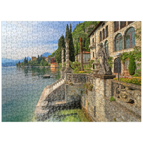 puzzleplate Villa Monastero, Varenna, Lake Como, Province of Lecco, Lombardy, Italy 500 Jigsaw Puzzle
