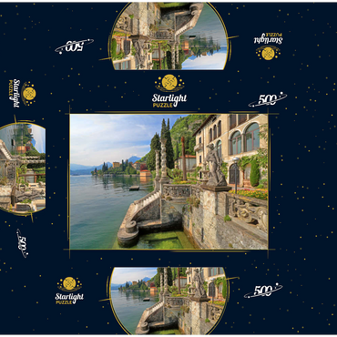 Villa Monastero, Varenna, Lake Como, Province of Lecco, Lombardy, Italy 500 Jigsaw Puzzle box 3D Modell