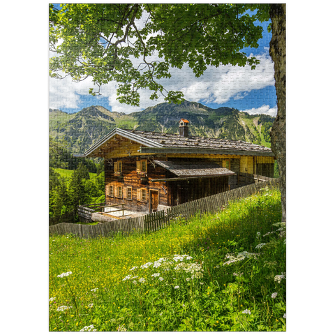 puzzleplate Mountain farm in Gerstruben near Oberstdorf 1000 Jigsaw Puzzle