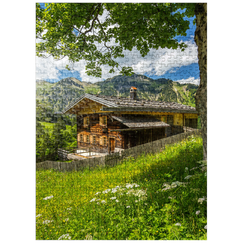 puzzleplate Mountain farm in Gerstruben near Oberstdorf 500 Jigsaw Puzzle