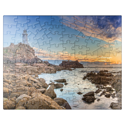 puzzleplate Corbiere Point Lighthouse, St. Brelade, Island of Jersey, Channel Islands, United Kingdom 100 Jigsaw Puzzle