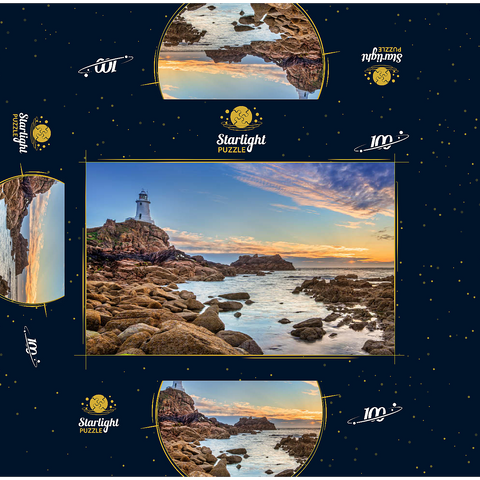 Corbiere Point Lighthouse, St. Brelade, Island of Jersey, Channel Islands, United Kingdom 100 Jigsaw Puzzle box 3D Modell