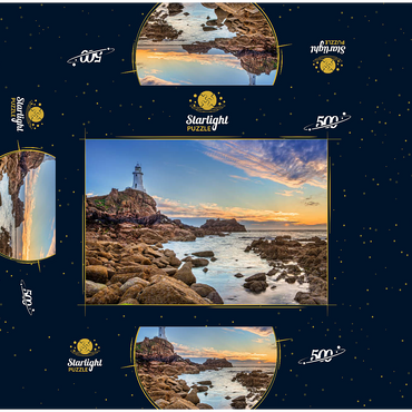 Corbiere Point Lighthouse, St. Brelade, Island of Jersey, Channel Islands, United Kingdom 500 Jigsaw Puzzle box 3D Modell