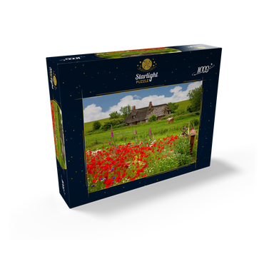 Summer meadow with poppies and farm cottage near Westerhever 1000 Jigsaw Puzzle box view1