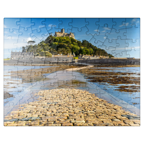 puzzleplate St Michael's Mount, Marazion near Penzance, Penwith Peninsula, Cornwall, England 100 Jigsaw Puzzle