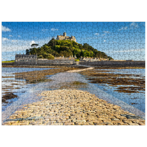 puzzleplate St Michael's Mount, Marazion near Penzance, Penwith Peninsula, Cornwall, England 500 Jigsaw Puzzle