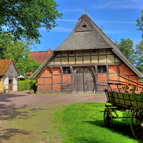 Open-air museum Ammerland farmhouse in the spa gardens, Bad Zwischenahn 1000 Jigsaw Puzzle 3D Modell