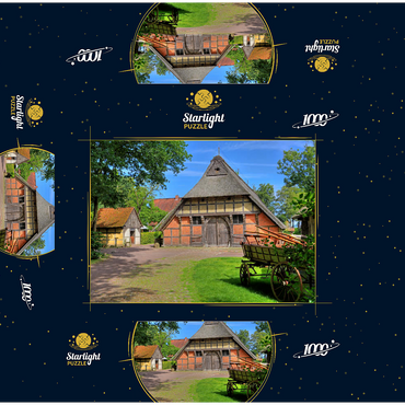 Open-air museum Ammerland farmhouse in the spa gardens, Bad Zwischenahn 1000 Jigsaw Puzzle box 3D Modell