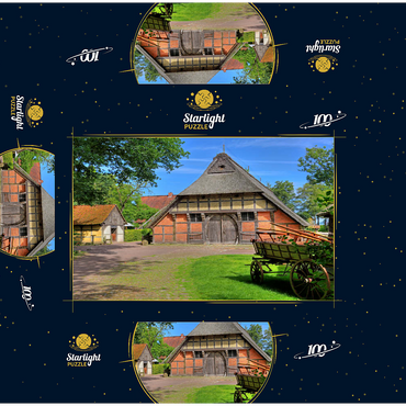 Open-air museum Ammerland farmhouse in the spa gardens, Bad Zwischenahn 100 Jigsaw Puzzle box 3D Modell