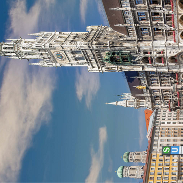 Marienplatz with the towers of the Frauenkirche and city hall, Munich 100 Jigsaw Puzzle 3D Modell