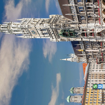 Marienplatz with the towers of the Frauenkirche and city hall, Munich 500 Jigsaw Puzzle 3D Modell