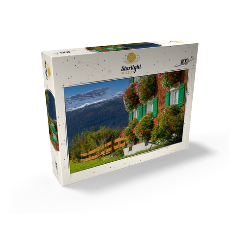 Farmhouse near Riezlern and Hoher Ifen (2230m), Small Walser Valley 100 Jigsaw Puzzle box view1