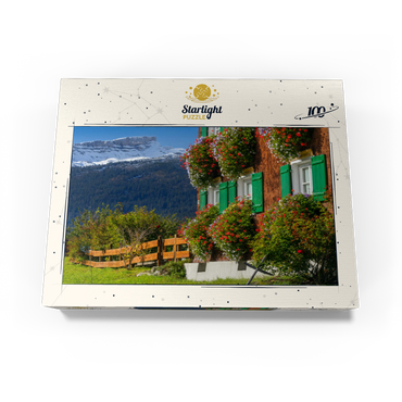 Farmhouse near Riezlern and Hoher Ifen (2230m), Small Walser Valley 100 Jigsaw Puzzle box view1