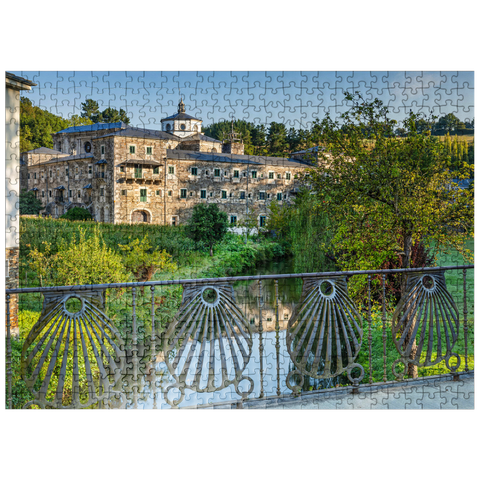 puzzleplate Monasterio San Xulián y Basilisa de Samos in Samos near Sarria, Camino de Santiago pilgrimage route 500 Jigsaw Puzzle