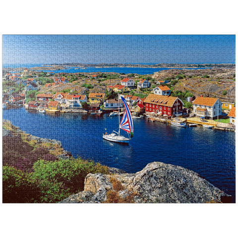 puzzleplate View over Kyrkesund on the archipelago coast, Tjörn Island, Bohuslän, Sweden 1000 Jigsaw Puzzle