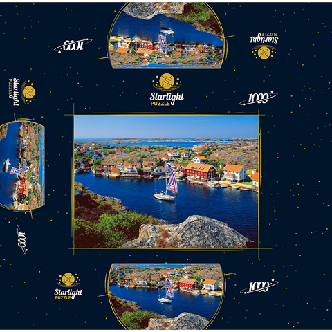 View over Kyrkesund on the archipelago coast, Tjörn Island, Bohuslän, Sweden 1000 Jigsaw Puzzle box 3D Modell