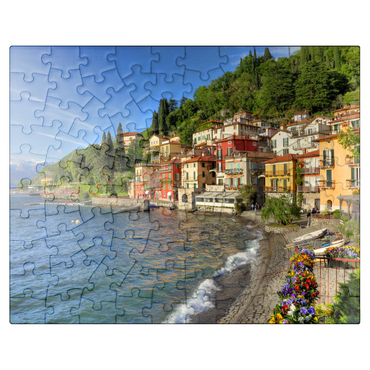 puzzleplate Varenna on Lake Como, Province of Lecco, Lombardy, Italy 100 Jigsaw Puzzle