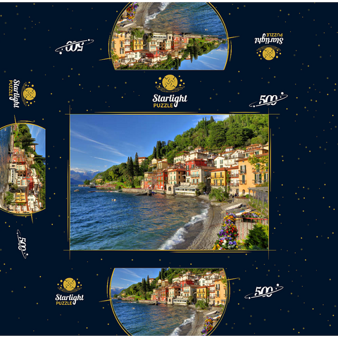 Varenna on Lake Como, Province of Lecco, Lombardy, Italy 500 Jigsaw Puzzle box 3D Modell