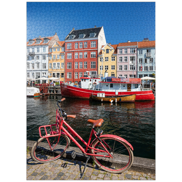 puzzleplate Stub canal Nyhavn in the district Frederiksstaden 1000 Jigsaw Puzzle