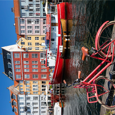 Stub canal Nyhavn in the district Frederiksstaden 1000 Jigsaw Puzzle 3D Modell