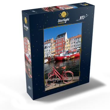 Stub canal Nyhavn in the district Frederiksstaden 100 Jigsaw Puzzle box view1