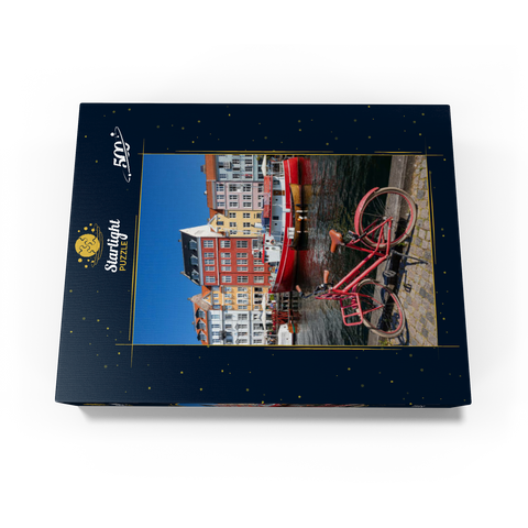Stub canal Nyhavn in the district Frederiksstaden 500 Jigsaw Puzzle box view1