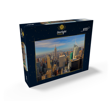 View from Rockefeller Center to Empire State Building and One World Trade Center, Manhattan, New York City, USA 1000 Jigsaw Puzzle box view1