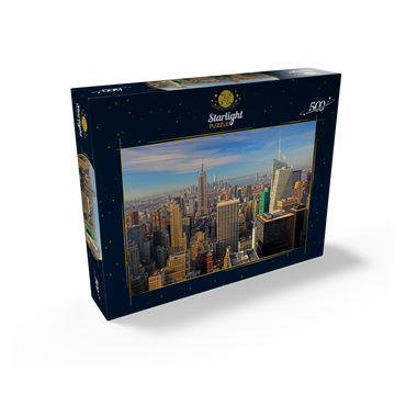 View from Rockefeller Center to Empire State Building and One World Trade Center, Manhattan, New York City, USA 500 Jigsaw Puzzle box view1