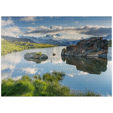 puzzleplate Stellisee mountain lake with the Matterhorn (4478m) 1000 Jigsaw Puzzle